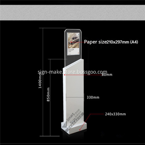 Freestanding Showroom Catalog Display Stand
